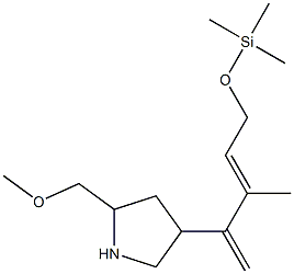 4-[(E)-1-Methylene-2-methyl-4-[(trimethylsilyl)oxy]-2-butenyl]-2-(methoxymethyl)pyrrolidine Struktur