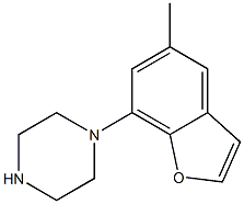 5-Methyl-7-(piperazin-1-yl)benzofuran Struktur