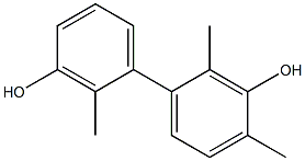 2,2',4-Trimethyl-1,1'-biphenyl-3,3'-diol Struktur