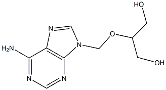 6-Amino-9-(2-hydroxy-1-hydroxymethylethoxymethyl)-9H-purine Struktur