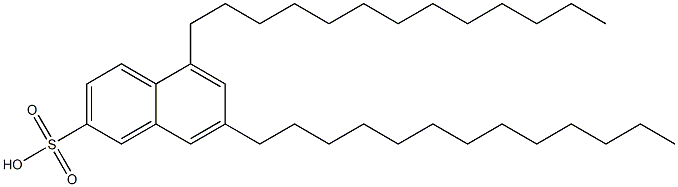 5,7-Ditridecyl-2-naphthalenesulfonic acid Struktur