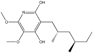 3-[(2S,4R)-2,4-Dimethylhexyl]-5,6-dimethoxypyridine-2,4-diol Struktur