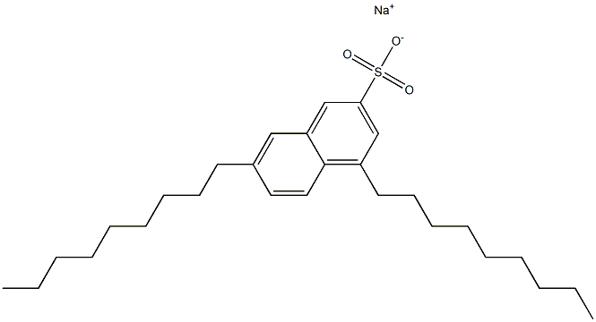 4,7-Dinonyl-2-naphthalenesulfonic acid sodium salt Struktur