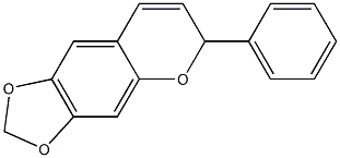 2-Phenyl-6,7-(methylenebisoxy)-2H-1-benzopyran Struktur