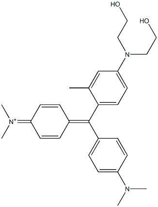 N-[4-[[4-[Bis(2-hydroxyethyl)amino]-2-methylphenyl][4-(dimethylamino)phenyl]methylene]-2,5-cyclohexadien-1-ylidene]-N-methylmethanaminium Struktur