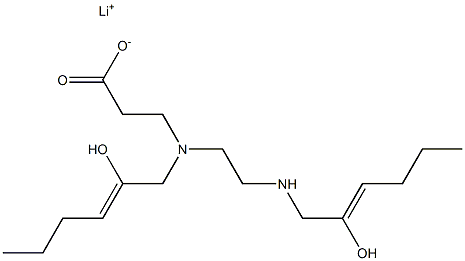 3-[N-(2-Hydroxy-2-hexenyl)-N-[2-(2-hydroxy-2-hexenylamino)ethyl]amino]propionic acid lithium salt Struktur