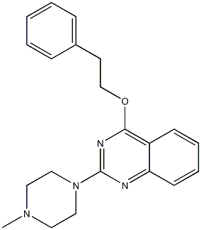 2-[4-Methyl-1-piperazinyl]-4-(2-phenylethoxy)quinazoline Struktur