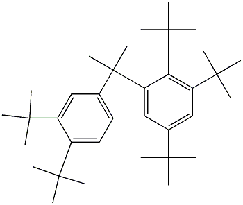 2-(2,3,5-Tri-tert-butylphenyl)-2-(3,4-di-tert-butylphenyl)propane Struktur