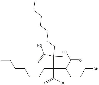 Butane-1,2,3-tricarboxylic acid 1-(3-hydroxypropyl)2,3-diheptyl ester Struktur