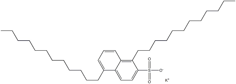 1,5-Didodecyl-2-naphthalenesulfonic acid potassium salt Struktur