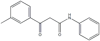 N-Phenyl-3-(3-methylphenyl)-3-oxopropanamide Struktur