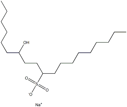 7-Hydroxynonadecane-10-sulfonic acid sodium salt Struktur