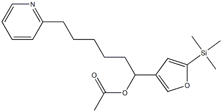 Acetic acid 1-[5-(trimethylsilyl)-3-furyl]-6-(2-pyridyl)hexyl ester Struktur