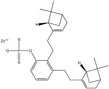 (2,3-Dinonylphenyloxy)dithiophosphonic acid S,S-zinc salt Struktur