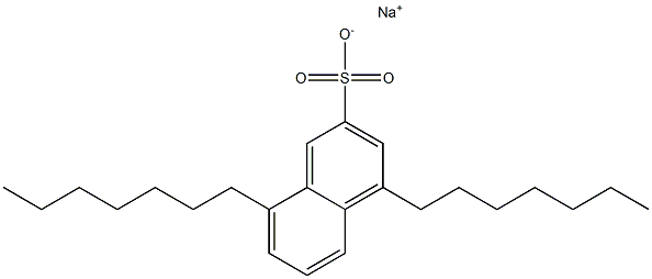 4,8-Diheptyl-2-naphthalenesulfonic acid sodium salt Struktur