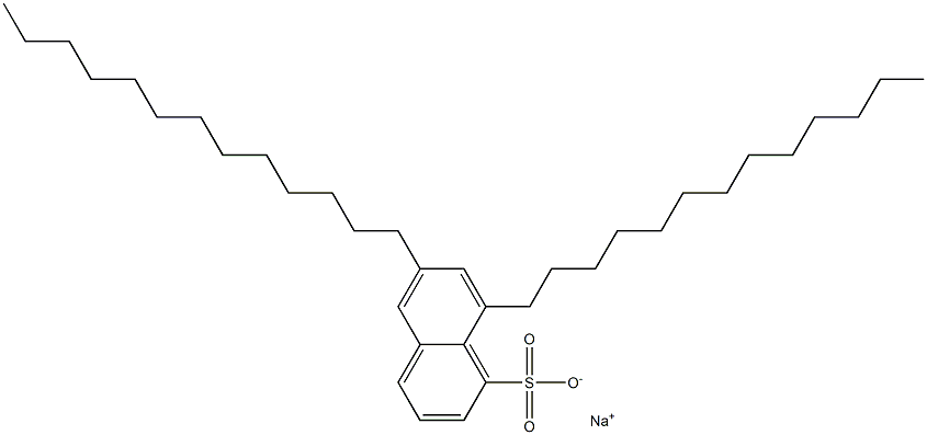 6,8-Ditridecyl-1-naphthalenesulfonic acid sodium salt Struktur