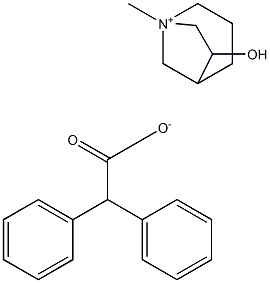 1-Methyl-1-azoniabicyclo[3.2.1]octan-6-ol diphenylacetate Struktur