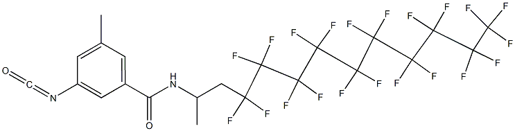 3-Isocyanato-5-methyl-N-[2-(henicosafluorodecyl)-1-methylethyl]benzamide Struktur