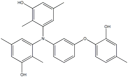 N,N-Bis(3-hydroxy-2,5-dimethylphenyl)-3-(2-hydroxy-4-methylphenoxy)benzenamine Struktur