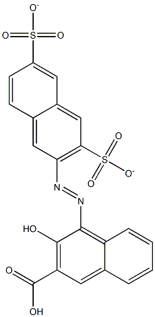 2-[(3-Carboxy-2-hydroxy-1-naphtyl)azo]-3,6-naphthalenedisulfonate Struktur