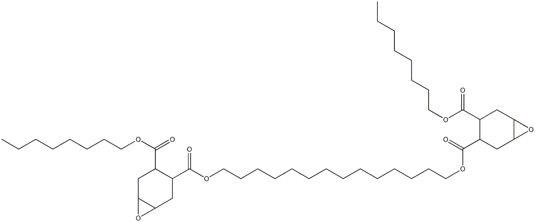 Bis[2-(octyloxycarbonyl)-4,5-epoxy-1-cyclohexanecarboxylic acid]1,14-tetradecanediyl ester Struktur