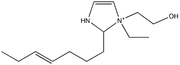 1-Ethyl-2-(4-heptenyl)-1-(2-hydroxyethyl)-4-imidazoline-1-ium Struktur