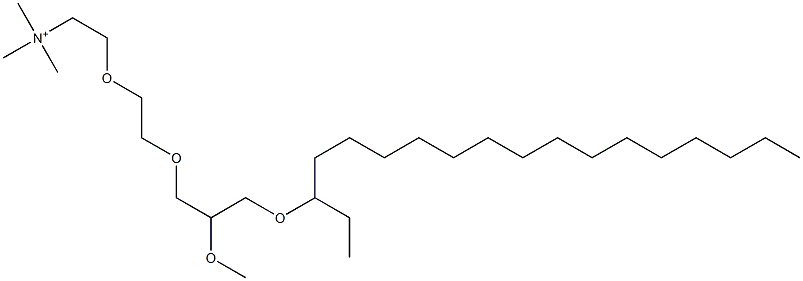 N-[2-[2-(3-Octadecyloxy-2-methoxypropoxy)ethoxy]ethyl]-N,N,N-trimethylaminium Struktur