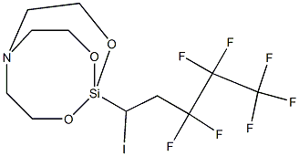 1-(1-Iodo-3,3,4,4,5,5,5-heptafluoropentyl)-2,8,9-trioxa-5-aza-1-silabicyclo[3.3.3]undecane Struktur