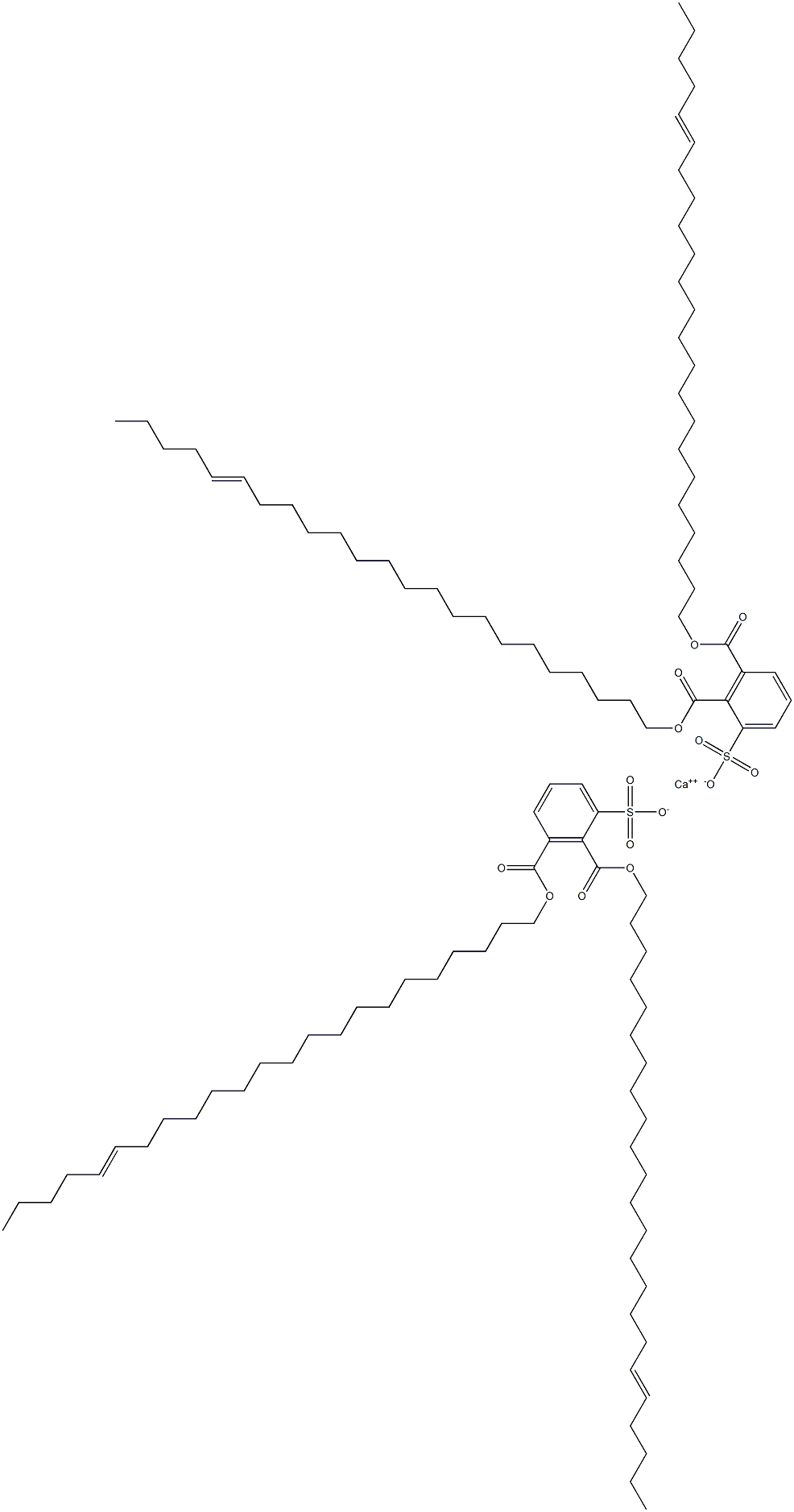 Bis[2,3-di(18-tricosenyloxycarbonyl)benzenesulfonic acid]calcium salt Struktur