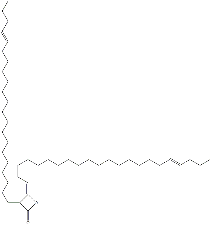 3-(17-Henicosenyl)-4-(18-docosen-1-ylidene)oxetan-2-one Struktur