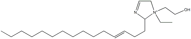 1-Ethyl-1-(2-hydroxyethyl)-2-(3-pentadecenyl)-3-imidazoline-1-ium Struktur