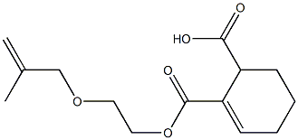 1-Cyclohexene-2,3-dicarboxylic acid hydrogen 2-[2-(methallyloxy)ethyl] ester Struktur