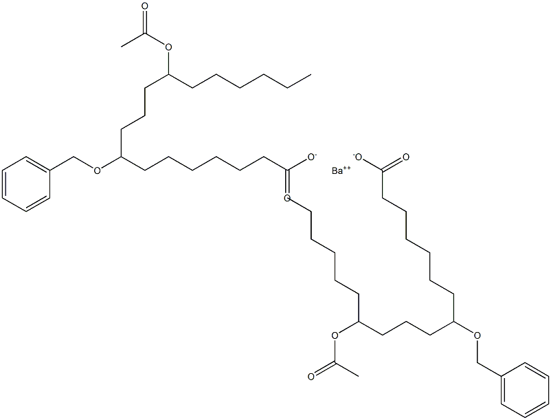 Bis(8-benzyloxy-12-acetyloxystearic acid)barium salt Struktur