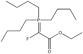 (Tributylphosphoranylidene)fluoroacetic acid ethyl ester Struktur