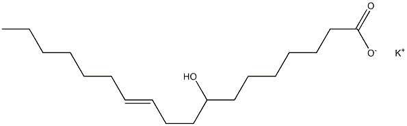 (E)-8-Hydroxy-11-octadecenoic acid potassium salt Struktur