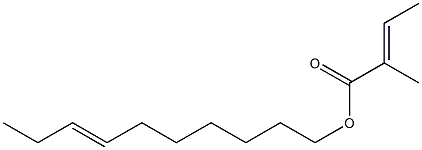 (E)-2-Methyl-2-butenoic acid 7-decenyl ester Struktur