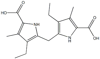 3,3'-Diethyl-4,4'-dimethyl[2,2'-methylenebis[1H-pyrrole]]-5,5'-dicarboxylic acid Struktur