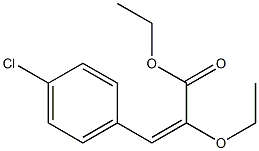 (E)-3-(4-Chlorophenyl)-2-ethoxyacrylic acid ethyl ester Struktur