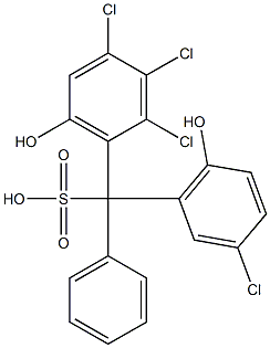 (3-Chloro-6-hydroxyphenyl)(2,3,4-trichloro-6-hydroxyphenyl)phenylmethanesulfonic acid Struktur