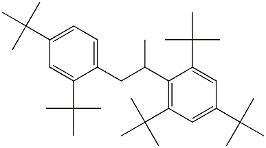 2-(2,4,6-Tri-tert-butylphenyl)-1-(2,4-di-tert-butylphenyl)propane Struktur