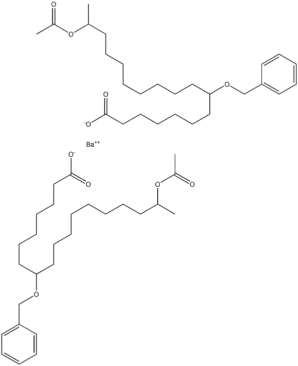 Bis(8-benzyloxy-17-acetyloxystearic acid)barium salt Struktur