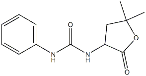 1-(5,5-Dimethyl-2-oxotetrahydrofuran-3-yl)-3-phenylurea Struktur