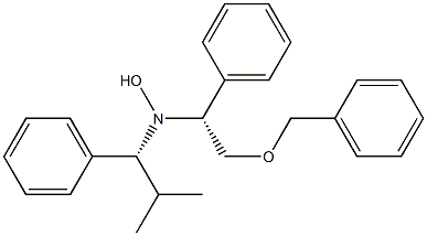 N-[(R)-2-Benzyloxy-1-phenylethyl]-N-[(1R)-1-phenyl-2-methylpropyl]hydroxylamine Struktur