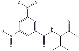 2-[(3,5-Dinitrobenzoyl)amino]-3-methylbutyric acid methyl ester Struktur