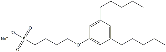 4-(3,5-Dipentylphenoxy)butane-1-sulfonic acid sodium salt Struktur