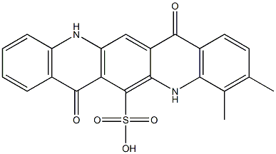 5,7,12,14-Tetrahydro-3,4-dimethyl-7,14-dioxoquino[2,3-b]acridine-6-sulfonic acid Struktur