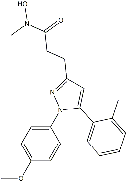 3-[1-(4-Methoxyphenyl)-5-(2-methylphenyl)-1H-pyrazol-3-yl]-N-hydroxy-N-methylpropanamide Struktur