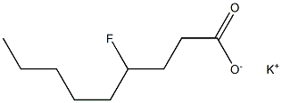 4-Fluorononanoic acid potassium salt Struktur