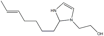 1-(2-Hydroxyethyl)-2-(5-heptenyl)-4-imidazoline Struktur