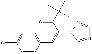 (E)-1-(4-Chlorophenyl)-2-(1H-1,2,4-triazol-1-yl)-4,4-dimethyl-1-penten-3-one Struktur